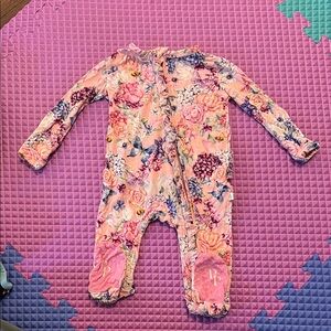 POSH PEANUT 0-3 Footie Romper Bamboo Baby Girl’s Sleeper